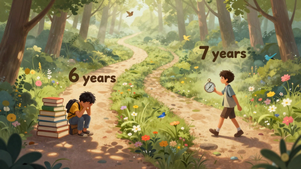 Два пути в лесу: один — с тяжёлыми книгами, другой — с ребёнком и компасом.