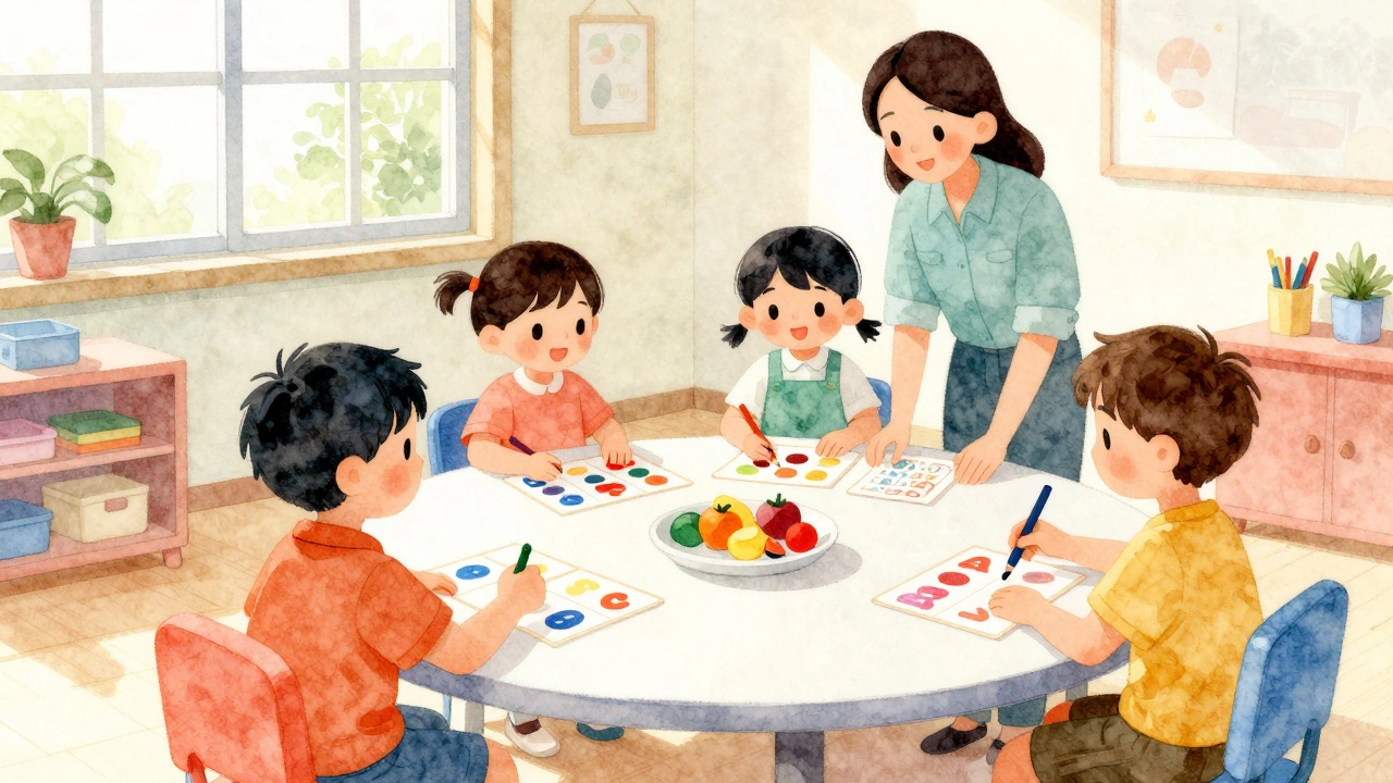 Дети учатся через игры в игровой комнате